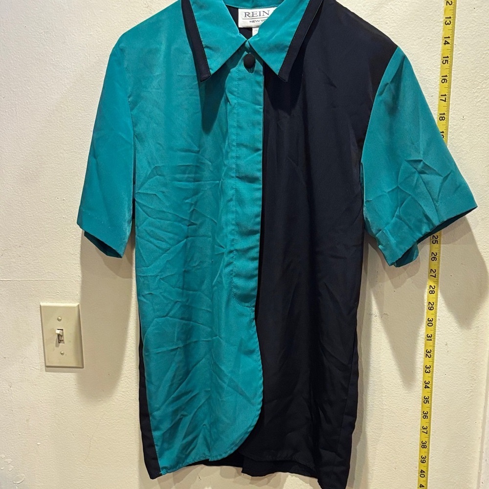 REINA NEW YORK Teal and Black Women's Pantsuit